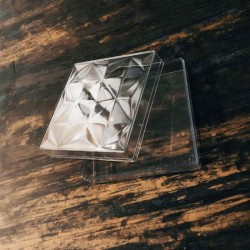 Transparent 5.00"x5.00" Square Diamond Crystal Box