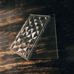 Transparent 12.25"x7.25" Rectangle Diamond Crystal Box