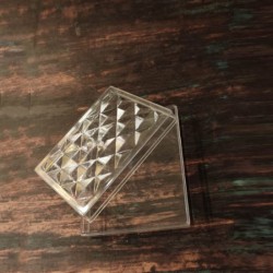 Transparent 7.75"x5.75" Rectangle Diamond Crystal Box