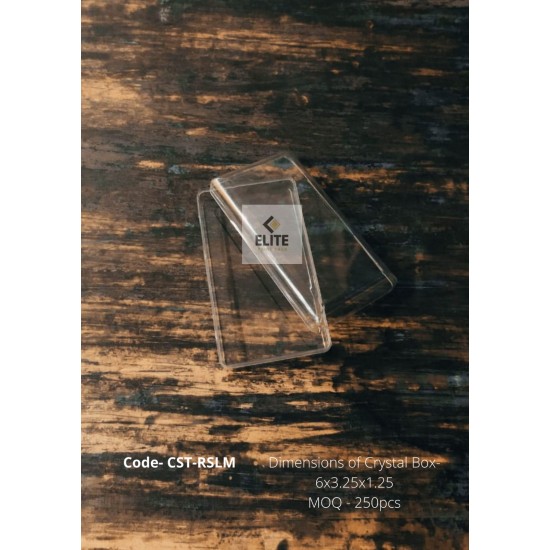 Transparent 6.00"x3.25" Recto Slim Rectangle Crystal Box